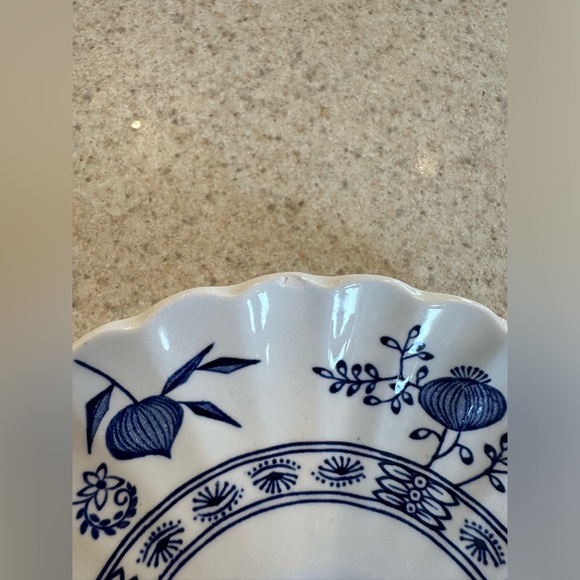 Blue Nordic by J& G Meakin classic blue onion pattern set of 2 cup and Saucers - Picture 12 of 16